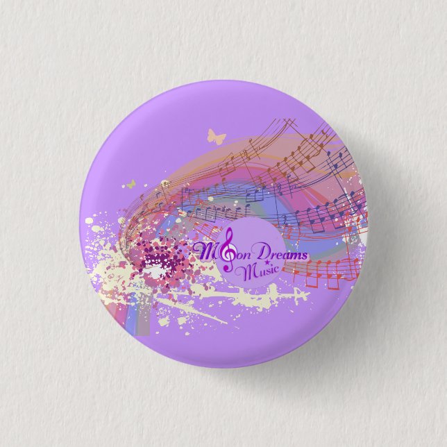 MoonDreams Music Rainbow Small Button (Front)
