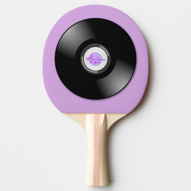 MoonDreams Music Record Purple Ping Pong Paddle (Front)