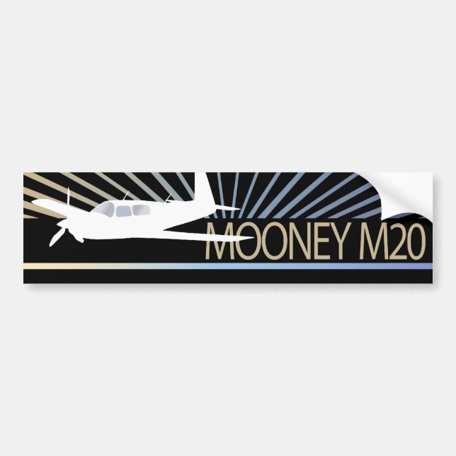 Mooney M20 Aviation Bumper Sticker (Front)