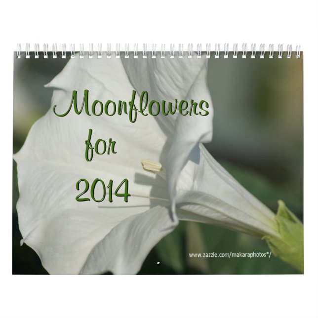 Moonflower Calendar-EDIT YEAR as needed Calendar (Cover)