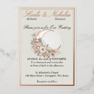 Moonflower Off White, Rose Gold