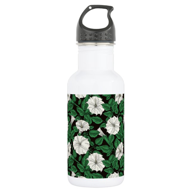 Moonflowers 2 532 ml water bottle (Front)