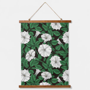 Moonflowers 2 hanging tapestry