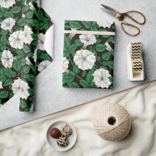 Moonflowers 2 wrapping paper