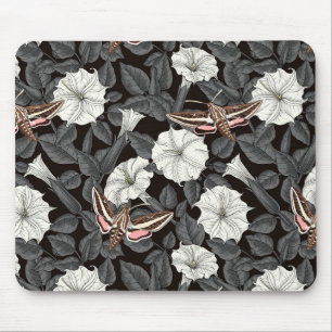 Moonflowers and sphinx moths 2 mouse pad