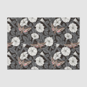 Moonflowers and sphinx moths 2 tissue paper