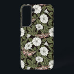 Moonflowers and sphinx moths samsung galaxy case<br><div class="desc">Hand-drawn pattern with moonflowers and sphinx moths</div>