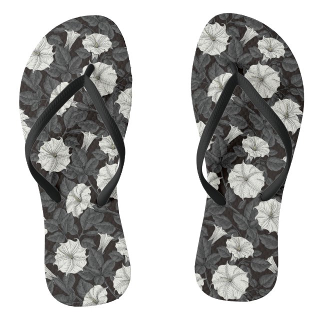 Moonflowers Flip Flops (Footbed)