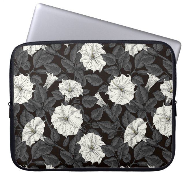 Moonflowers Laptop Sleeve (Front)
