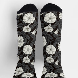 Moonflowers Throw Pillow Socks