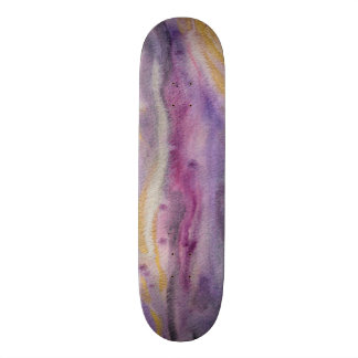 Moonglow Gold Abstract Painting Skateboard
