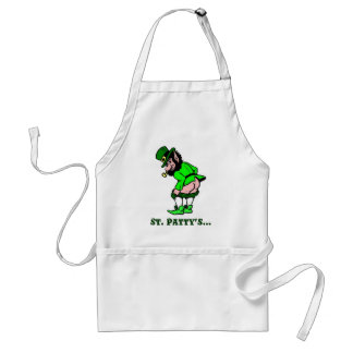 Mooning Leprechaun Apron
