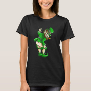 Mooning Leprechaun St Patricks Day Boys Men T-Shirt