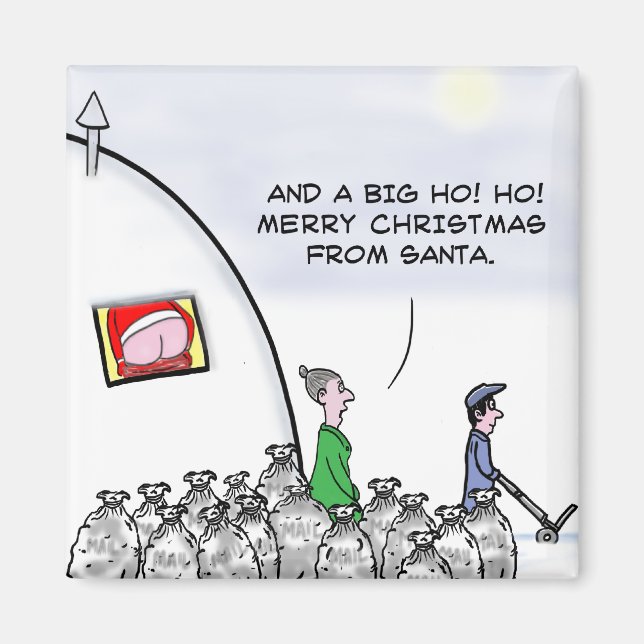 Mooning santa magnet (Front)