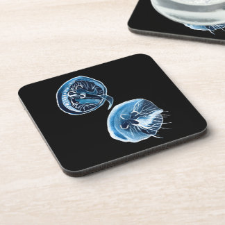 MoonJellyfish watercolor art Coaster