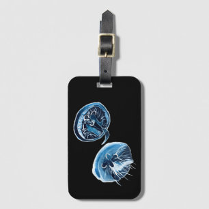 MoonJellyfish watercolor art Luggage Tag