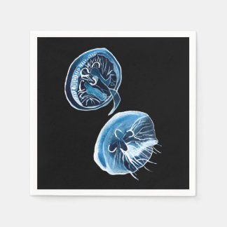 MoonJellyfish watercolor art Napkin