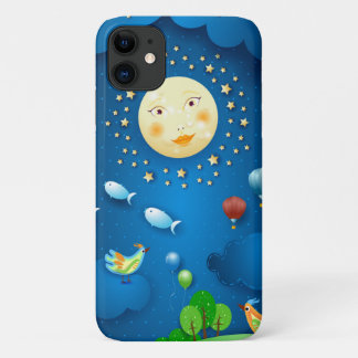 Moonlight and flying fishes Case-Mate iPhone case