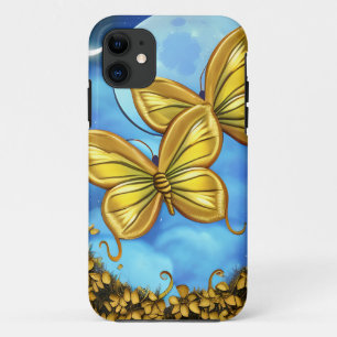 Moonlight and Gold Butterflies  Case-Mate iPhone Case
