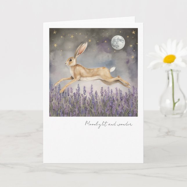 Moonlight and Wonder Rabbit greeting card (Small Plant)