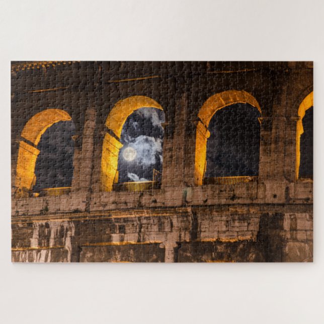 Moonlight at the Colosseum Jigsaw Puzzle (Horizontal)
