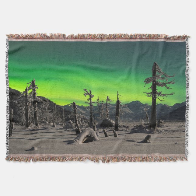 Moonlight Aurora Throw Blanket (Front)
