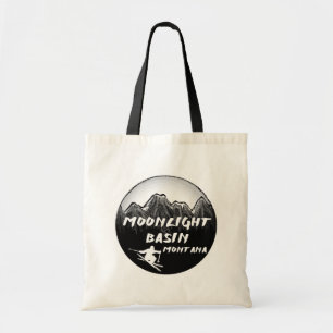 Moonlight Basin Montana skier Tote Bag