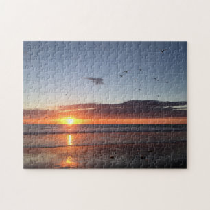Moonlight Beach Sunset Jigsaw Puzzle