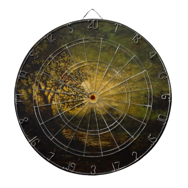 Moonlight (by Ralph Albert Blakelock) Dartboard (Front)