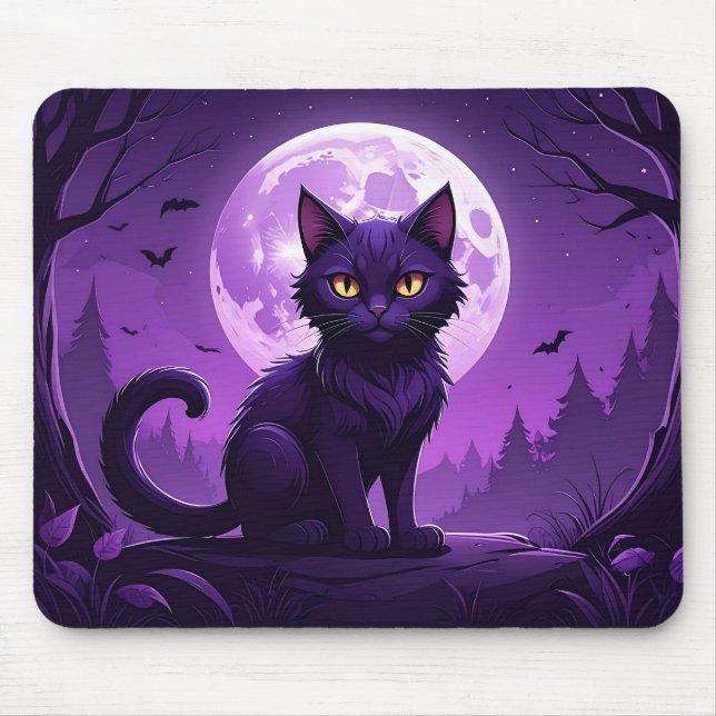 Moonlight Cat Mousepad (Front)
