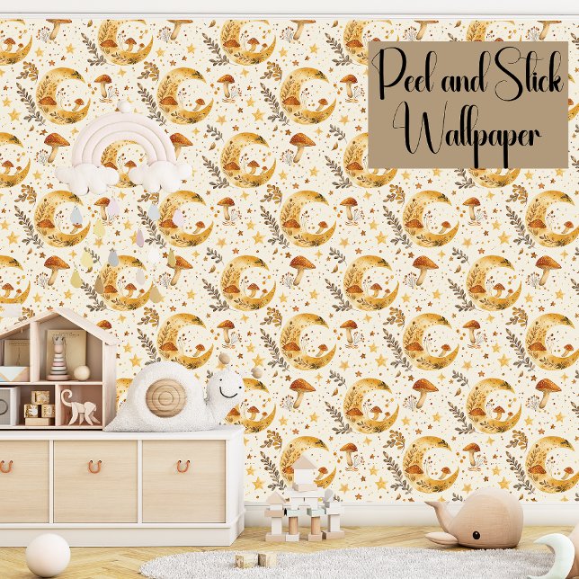 Moonlight Celestial Mushroom Peel And Stick Fall  Wallpaper (Creator Uploaded)