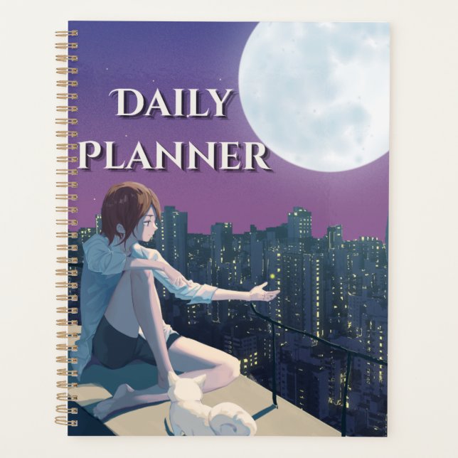 Moonlight City "Daily Planner" | Dreamy Night  Planner (Front)