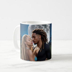 Moonlight Couple Love Mug – Romantic Digital Art 