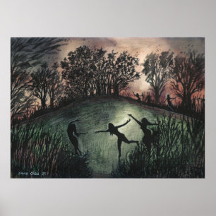 Moonlight dance Art Print 20x16"
