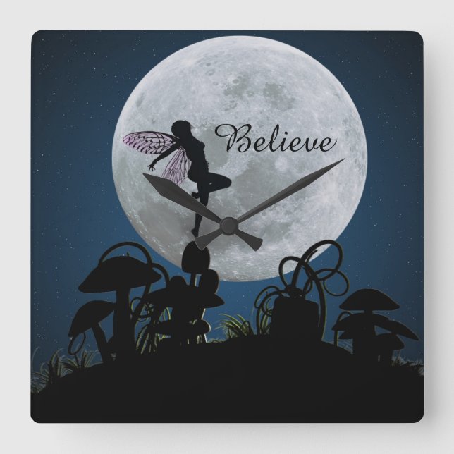 Moonlight dance believe fairy clock (Front)
