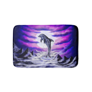Moonlight Dolphin Bath Mat