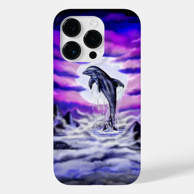 Moonlight Dolphin Case-Mate iPhone Case (Back)