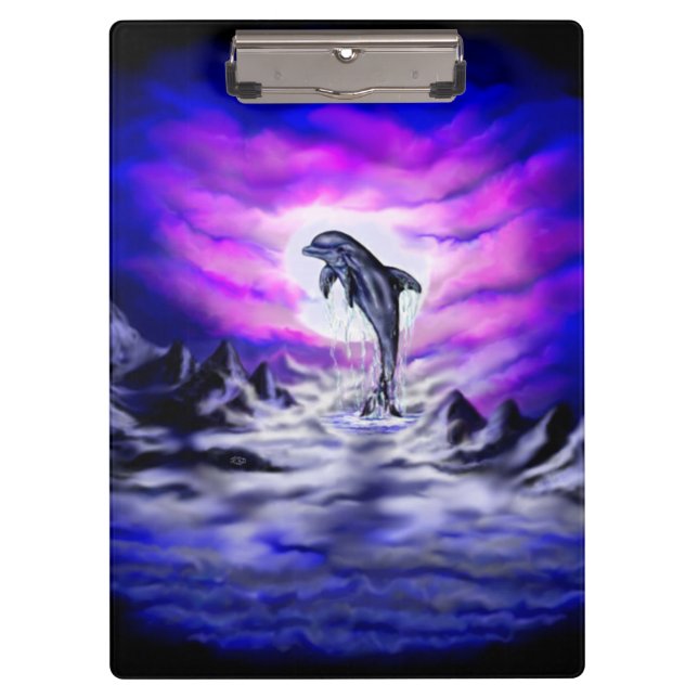 Moonlight Dolphin Clipboard (Front)