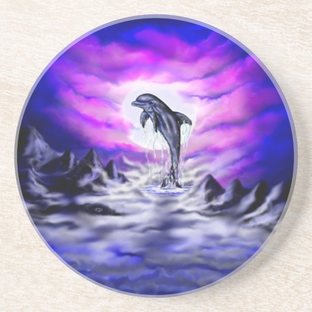 Moonlight Dolphin Coaster (Front)