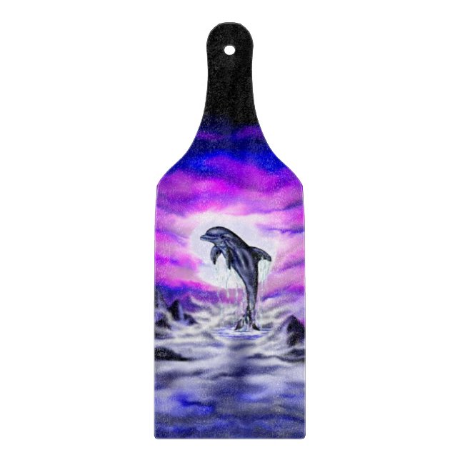 Moonlight Dolphin Cutting Board (Front)