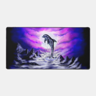 Moonlight Dolphin Desk Mat