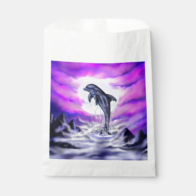 Moonlight Dolphin Favour Bags (Front)
