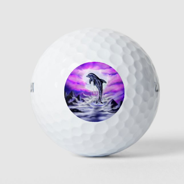 Moonlight Dolphin Golf Balls (Front)