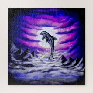 Moonlight Dolphin Jigsaw Puzzle