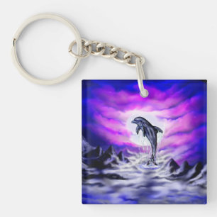 Moonlight Dolphin Key Ring