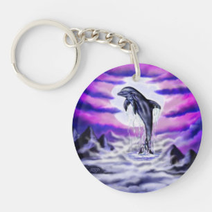 Moonlight Dolphin Key Ring