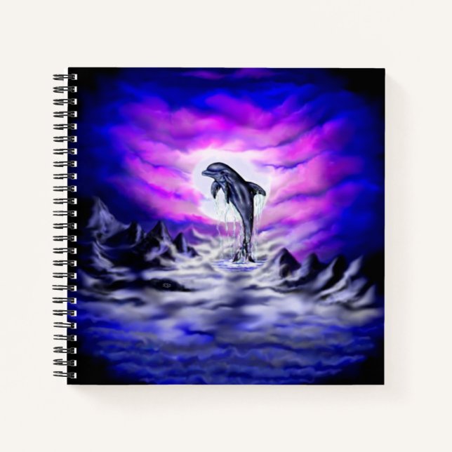 Moonlight Dolphin Notebook (Front)