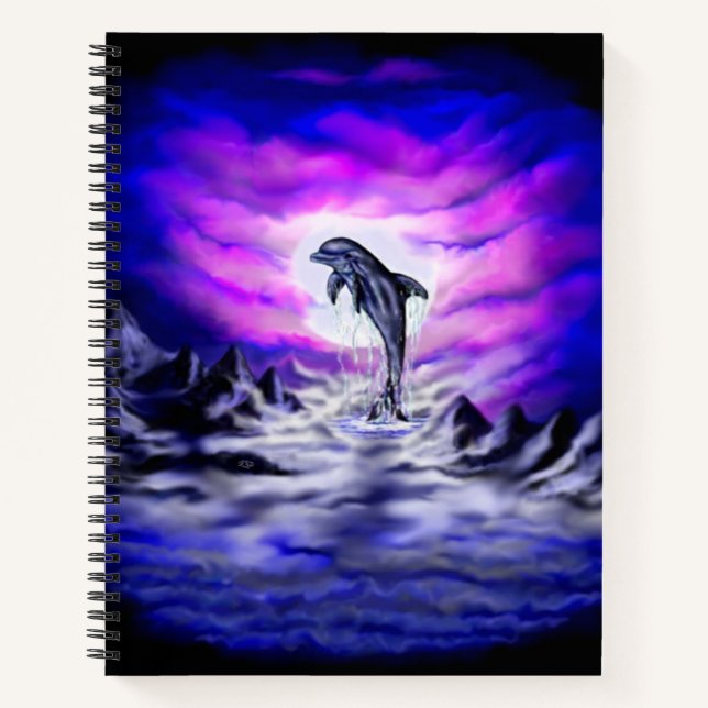 Moonlight Dolphin Notebook (Front)