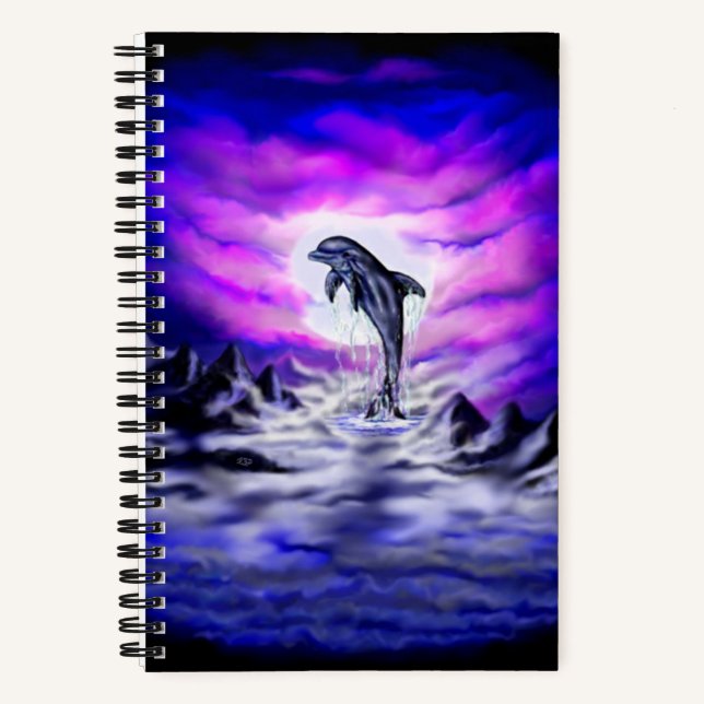 Moonlight Dolphin Notebook (Front)