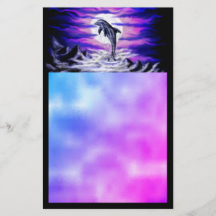 Moonlight Dolphin Stationery